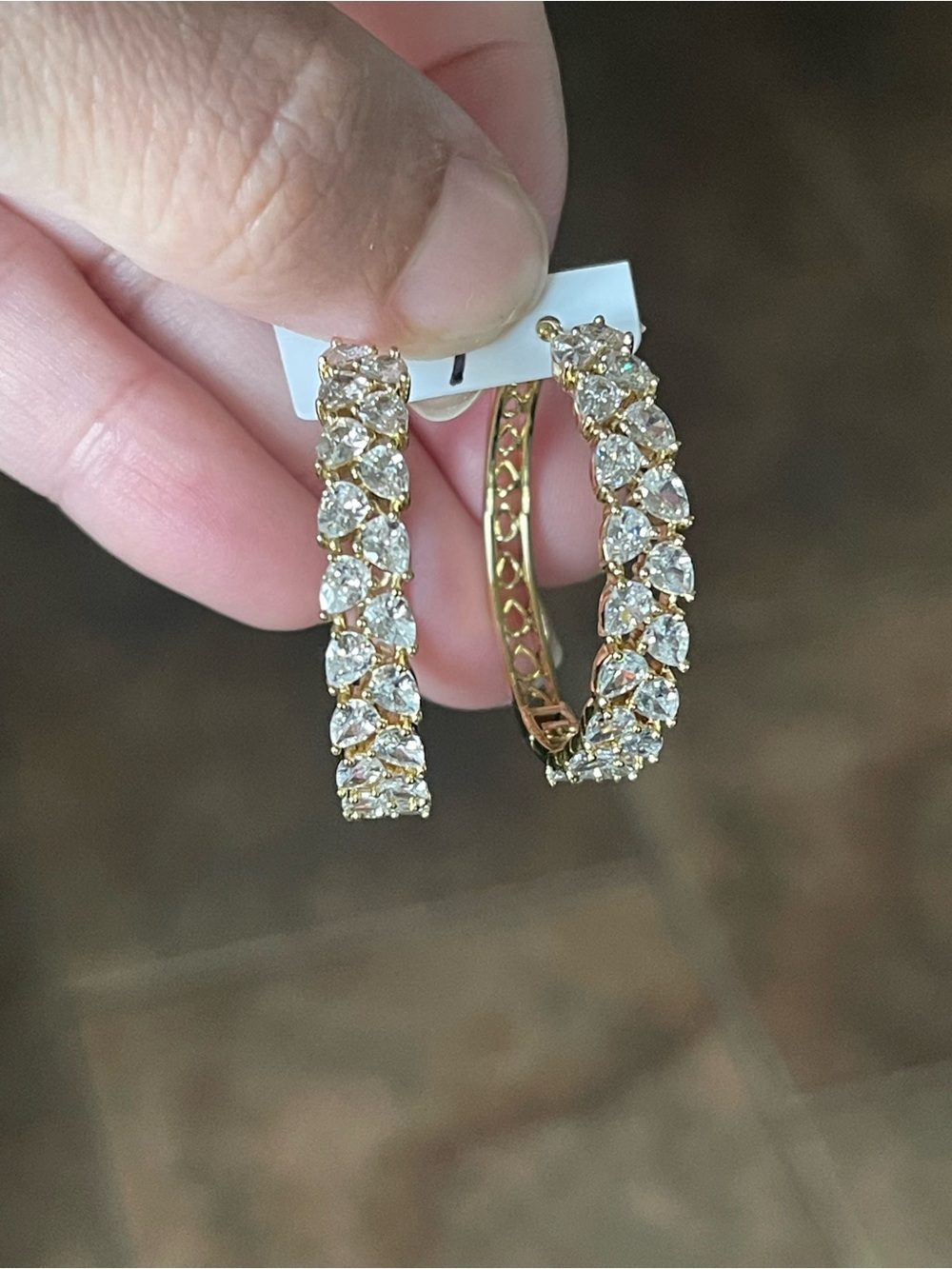 Elegant Crystal Hoop Earrings
